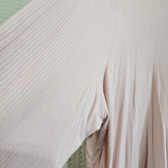 Old Navy Plus Size Luxe Mock Neck Ribbed Light Pink Swing Long Sleeve Top XXL - Picture 5 of 11